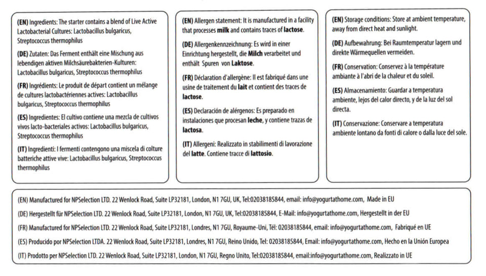 Authentic Bulgarian Yogurt Starter Cultures - Pack Bangladesh