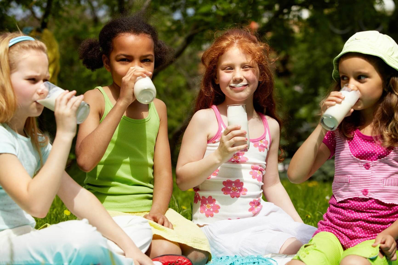 Children drink Kefir