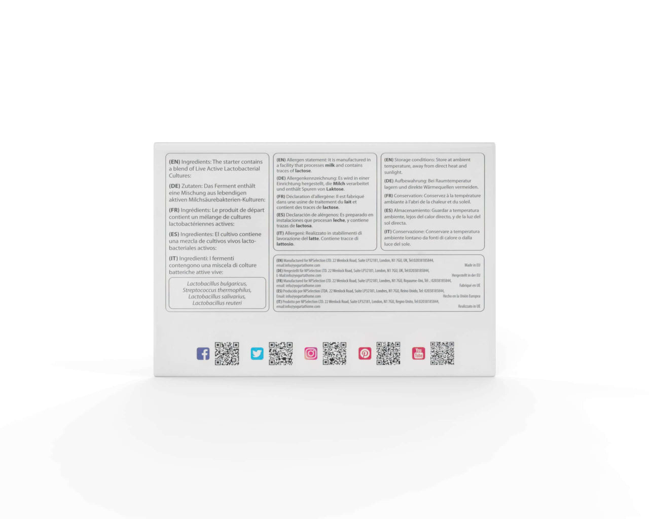 L.Salivarius and L.Reuteri Starter Cultures for homemade yogurt